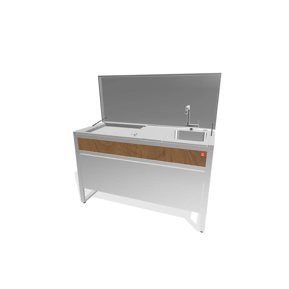 Cucina Oasi 142.CC a gas legno Okumè – PLA.NET - immagine 2