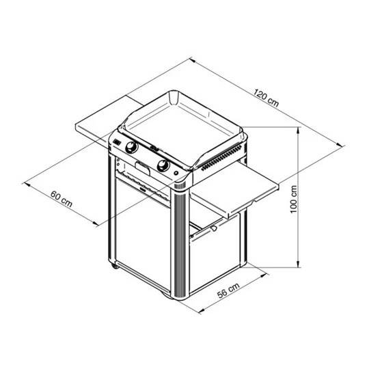 Plancha a gas Combo Fusion 60 – ENO - immagine 3