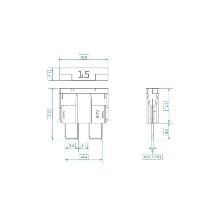 FUSIBILE LAMELLARE 4 AMP 80V – Confezione da 10 PZ - immagine 2