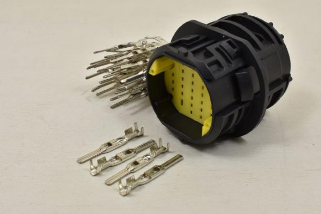 KIT CONNETTORE CIRCOLARE SICMA 30(1.5)+4(2.5) VIE P.M. PER PORTIERE GRUPPO FIAT - immagine 2