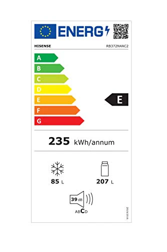 HISENSE RB372N4AC2 Frigorifero Combinato a libera installazione A++, Altezza 178,5 cm, 287 Lt. - immagine 6