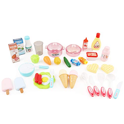 Cucina Mio Piccolo Chef con Caratteristiche di Suoni, Luci e Acqua Cucina Giocattolo Include 34 Accessori (Rosa) - immagine 7