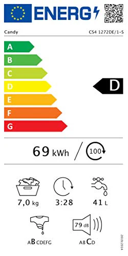 Candy Lavatrice a Carica Frontale, 7 Kg, 1200 Giri, Connettività NFC, Libera Installazione, 60x45x85 cm, Bianco - immagine 6