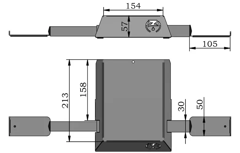 Antifurto piastra proteggi pescante gasolio regolabile INOX - immagine 4